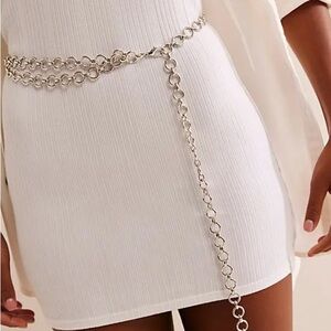 Free People Timeless Chain Belt “Uncut Emerald” O/S (Adjustable) NWT